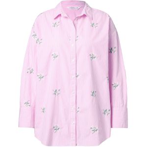 Studio Untold Blouse  groen / oudroze / wit