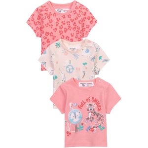 MINOTI Shirt  lichtblauw / koraal / pastelroze / wit