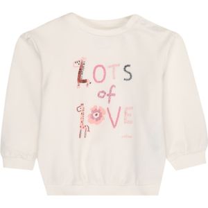 s.Oliver Sweatshirt  ecru / bruin / rosa / eosine