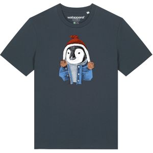 Watapparel Shirt ' Pinguin '  antraciet / gemengde kleuren