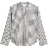 Marc O'Polo - Blouseshirt - Beige - Tuniek Kraag - Lange Mouw