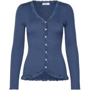 rosemunde Gebreid vest  enziaan