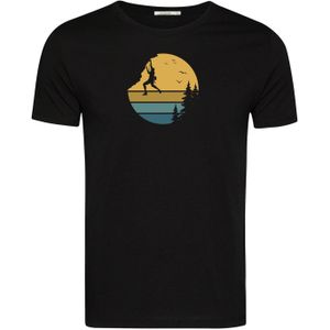 GREENBOMB Shirt 'Nature Cliffhanger'  blauw / geel / zwart