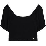 Superdry - Smocked Blouse - Geplooide Top - Korte Mouwen
