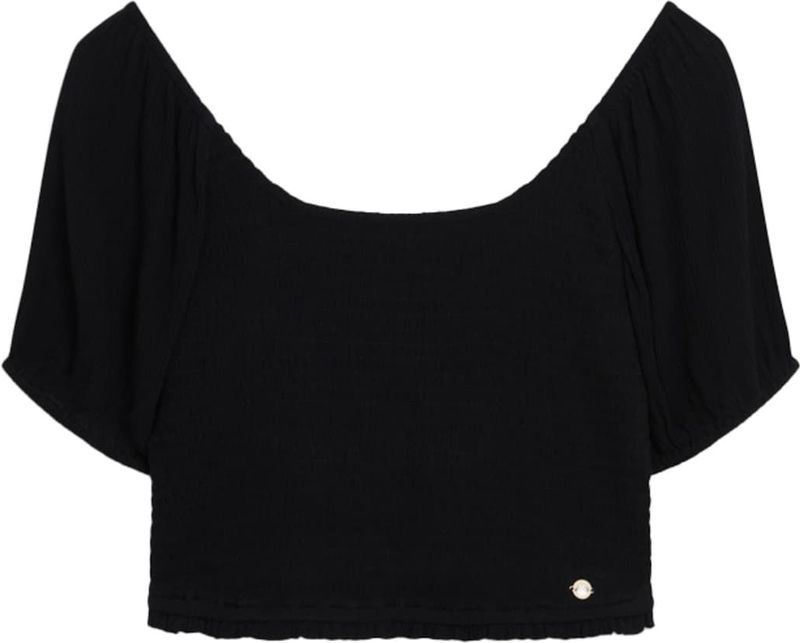 Superdry - Smocked Blouse - Geplooide Top - Korte Mouwen