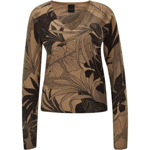 MADELEINE Trui  lichtbruin / zwart