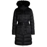 JOOP! - Gibella - Gewatteerde Jas - Dames - Met Riem - Capuchon met Imitatiebont
