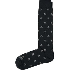 Scalpers Sokken 'Skull'  navy / grijs
