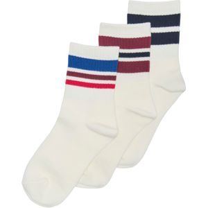 ONLY GIRLS Sokken 'KOGNOLAN'  blauw / navy / wijnrood / wit