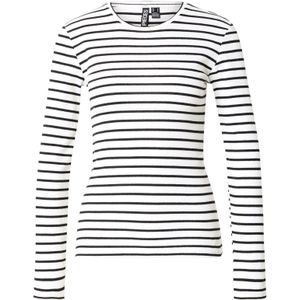 PIECES Shirt 'PCRUKA'  zwart / wit