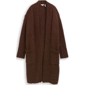 TOM TAILOR Gebreid vest  donkerbruin