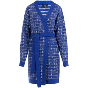 faina Gebreid vest 'Koosh'  beige / donkerblauw