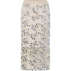 SAINT TROPEZ Rok 'SZNelda'  champagne / blauw / zilver