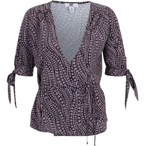Dorothy Perkins Tall Blouse 'Tall Mono Print Wrap Top'  lichtlila / zwart