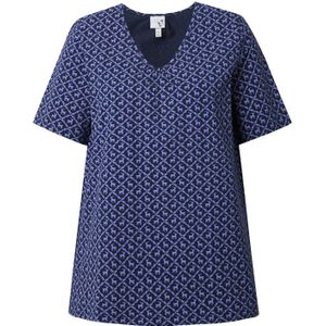 Ulla Popken Shirt  blauw / zwart
