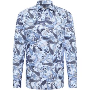 Eterna - Overhemd - Blauw - Slim fit - NON IRON (strijkvrij)