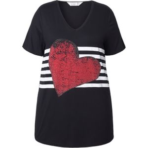 MIAMODA Shirt  rood / zwart / wit