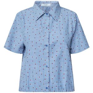 SisterS Point - Blouse - Denim Blue en Rood - 100% Katoen