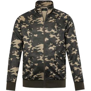 JAY-PI Sweatvest  cappuccino / donkerbruin / zwart