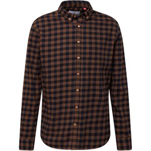 Kronstadt Overhemd 'Johan'  donkerblauw / karamel