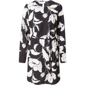 VERO MODA - VMMACHA - Jurk - Zwart/Wit - Bloemenprint - Korte Mouwen