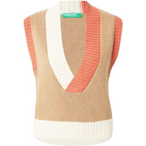 UNITED COLORS OF BENETTON Trui  camel / lichtbeige / oranje