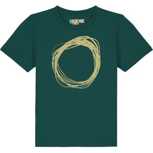 watabout.kids Shirt 'Kreis'  geel / donkergroen