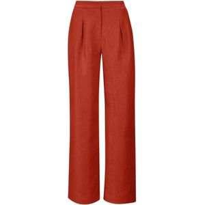 MADELEINE Bandplooibroek  donkeroranje