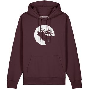 Watapparel Sweatshirt ' Röhrender Hirsch '  bruin / wit