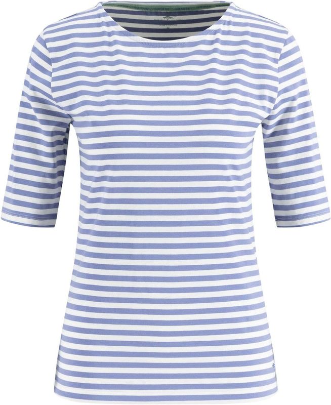 FYNCH-HATTON - Shirt - Opaal/Wit - Gestreept - Halve Mouw