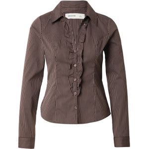 HOLLISTER Blouse  bruin / wit