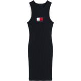Tommy Jeans Gebreide jurk  rood / zwart / wit