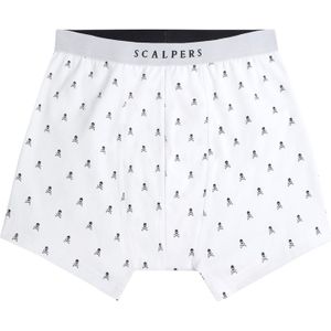 Scalpers Boxershorts 'Just Skull'  zwart / wit