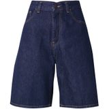Korte Broeken - Effen - Denim - Loosefit - High Waist - Knielengte