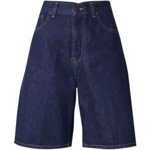Korte Broeken - Effen - Denim - Loosefit - High Waist - Knielengte