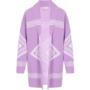 IZIA Gebreid vest  lavendel / wit