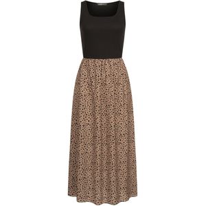 Cloud5ive - Jurk - Lichtbruin / Zwart - Jersey - Dierenprint