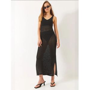Bianco Lucci Gebreide jurk  zwart