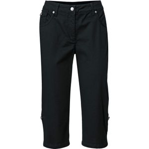 Heine - Capri Jeans - Zwart - Normale Taillehoogte - Knielang