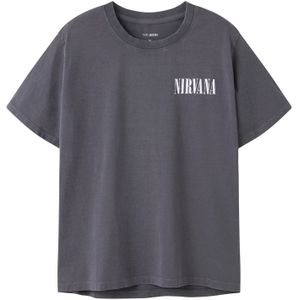 TWO SOON Shirt 'Nirvana'  grijs / pink / natuurwit