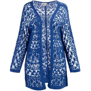 IZIA Gebreid vest  kobaltblauw