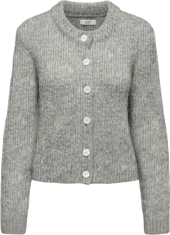 JDY Gebreid vest 'JDYDinea'  grijs gemêleerd