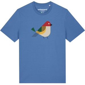 Watapparel Shirt 'Vogel'  lichtblauw