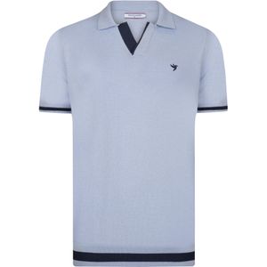Felix Hardy - Tricot Polo Shirt - Blauw - Korte Mouwen - Heren