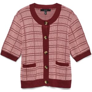VERO MODA Gebreid vest 'VMMARVELOUS'  rosa / wijnrood