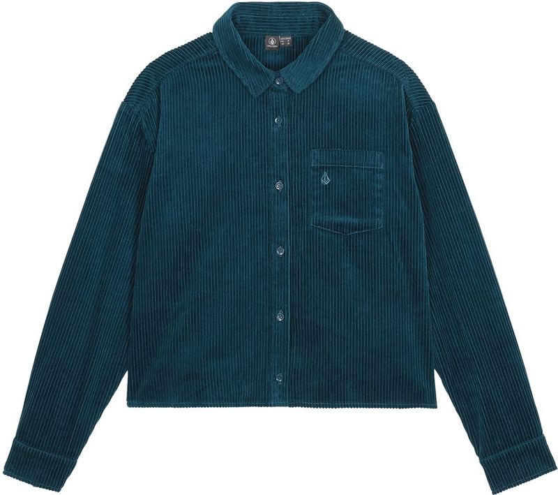 Volcom - Weellow Cord Shirt - Groen - Dames