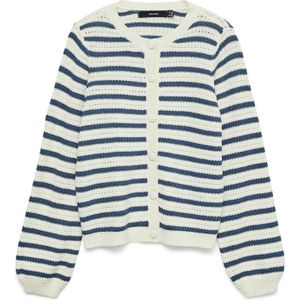 VERO MODA Gebreid vest 'VMGORGEOUS'  crème / saffier