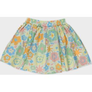 Panço Rok  lichtblauw / lichtgroen / zalm roze / donkeroranje