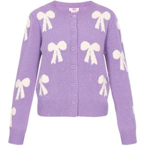 MYMO Gebreid vest  lila / wit