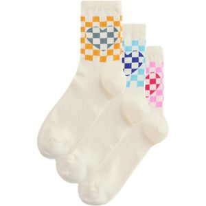 Next Sokken  aqua / oranje / lichtroze / natuurwit